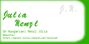 julia menzl business card